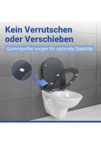 Premium Klozet Oturağı Sedilo, Antibakteriyel Duroplastikten Yapılmış Ekstra Düz Oturak, Easy-close Otomatik İndir Diğer