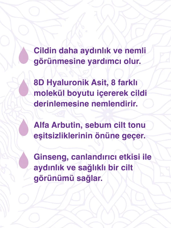 Beauty Squad Unicorn Tears 8D Hyaluronic Acid Nemlendirici ve Işıltı Veren Yüz Serumu 30 ML