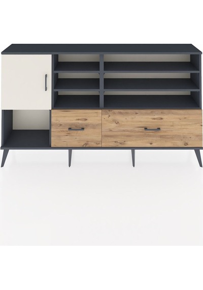 Arges Konsol 8 Raflı 2 Çekmeceli Tek Kapaklı 176x30x99 Antrasit-aytaşı/çam Aytası/atlas Çam - Antrasıt Arges Konsol 8 Raflı 2 Çekmeceli Tek Kapaklı 176x30x99 Antrasit-aytaşı/çam Aytası/atlas Çam - Antrasıt