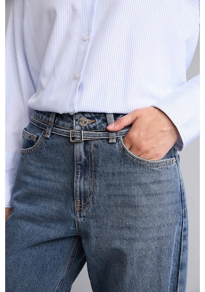 Defacto %100 Pamuk Cepli Straight Fit Yüksek Bel Jean Pantolon H6945ax26aunm28 Mavi-nm28