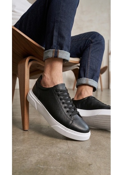 Boa Blf-010 Erkek Sneaker Günlük Casual Spor Ayakkabı Siyah Beyaz Taban