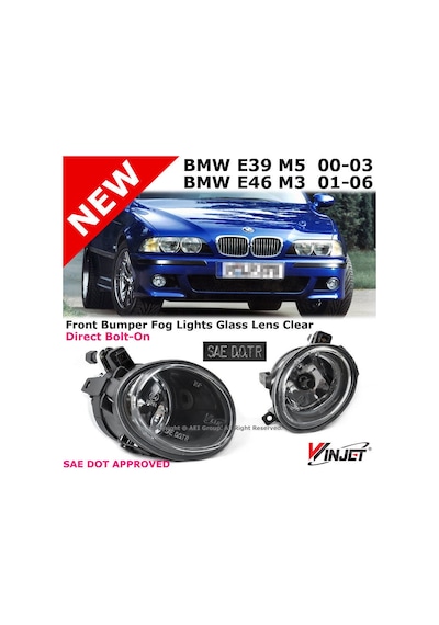 Bmw E39 1998-2004 5.Seri Oem Beyaz Sis Farı Lambası-Sis Farı