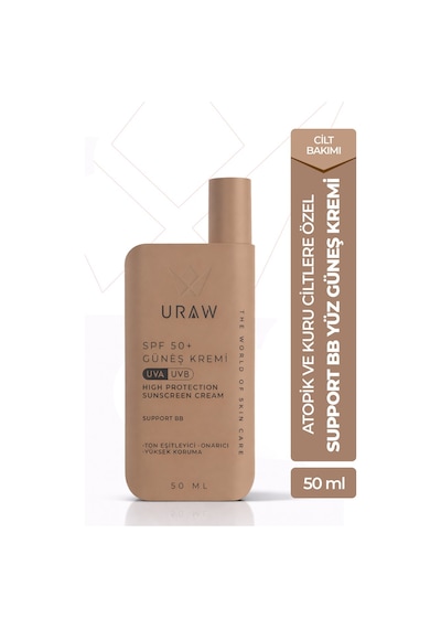 Uraw Support BB Koruyucu Yüz Güneş Kremi SPF50+ 50 ML