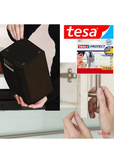 Tesa alman Markası Ses Ve Kaydırma Önleyici Silikon Damla Taban Siyah