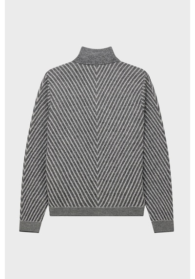 Emporio Armani Yünlü Fermuarlı Polo Yaka Kazak Erkek Kazak Em006316 Af27942 Fc018 Siyah