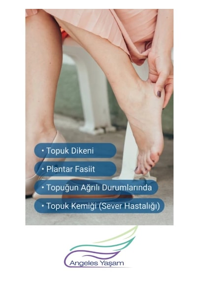 Angeles Yaşam Silikon Topukluk Şeffaf Mavi Erkek