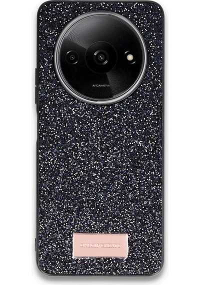 Onegif Xiaomi Redmi A3 4g Bright Simli Kapak - Siyah Düz Renkli