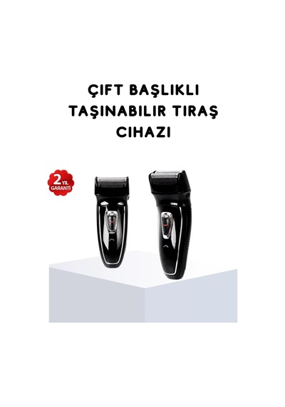 Kablosuz Tıraş Makinesi Çift Başlıklı Kuru Tıraş Folyo Başlık Şarj Göstergeli Diğer