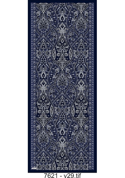 Mirsoy Scarf Sara Etnik Desen Şal Lacivert