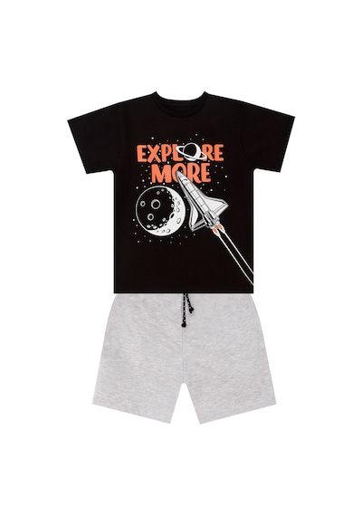 Denokids Mshb&g Explore Erkek Çocuk T-shirt Şort Takım Renkli Çok Renkli
