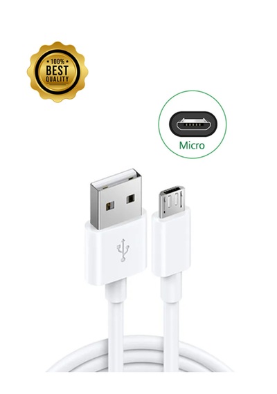 Abatech Hızlı Şarj Destekli Usb Micro Girişli Adaptör Ve Kablo Şarj Aleti 18w 3.4a Beyaz