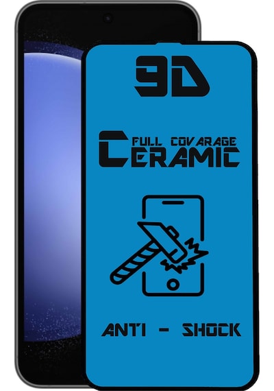 Samsung Galaxy Uyumlu S23 Fe Tam Kaplayan Seramik Nano Esnek Ekran Koruyucu Cam