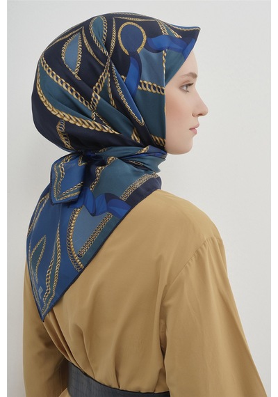 Armine Saf İpek Sura Eşarp-2026 İlkbahar-yaz- 953100d Lacivert