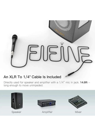 Fifine K6 Kablolu - Açma/kapama Tuşlu - Profesyonel - Vokal - Karaoke Dinamik Mikrofon