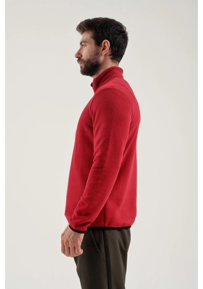 Exuma Men Haf Zip Polar Kırmızı