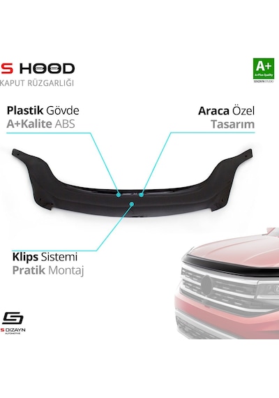 S-dizayn Ford Kuga Abs Plastik Kaput Rüzgarlığı 2008-2012 A+kalite