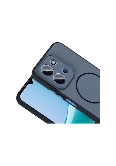 Redmi 15c Kılıf M-safe Şarj Özellikli Zore Tea Kapak - Lacivert Lacivert