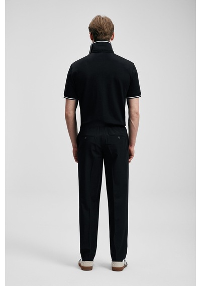 Lufian Parker Erkek Polo Yaka T-shirt 111040246 Siyah