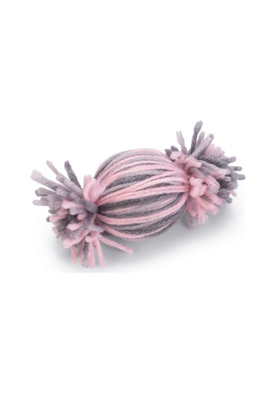 Hnrlıshp Beeztees Kedi Oyuncağı, Top, Yün, Pembe Ve Gri, 10x5x5cm