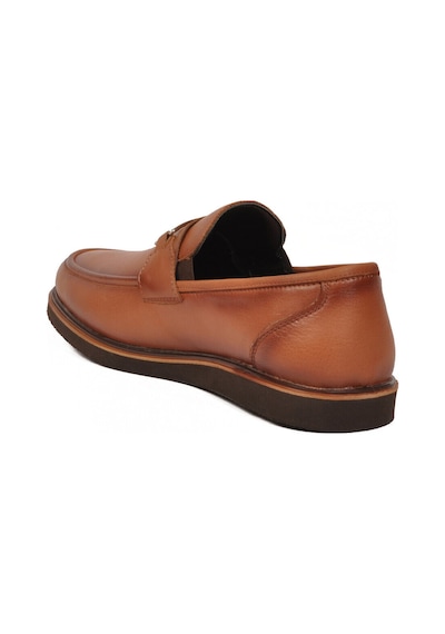 Voyager Erkek Hakiki Deri Tokalı Loafer Ayakkabı Klasik Smart Casual Taba 5768 M