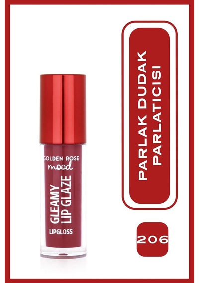 Mood Gleamy Lip Glaze Lipgloss No:206 Plum Glaze - Renkli Dudak Parlatıcısı