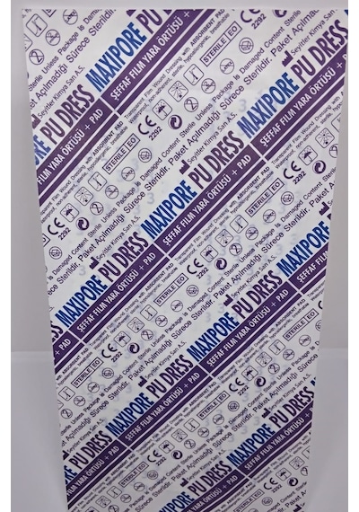 Maxipore Pu Dress Pedli Şeffaf Yara Örtüsü 10X15 Cm 25'Li Adet