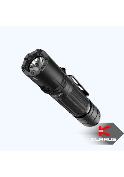 Klarus Xt2cr Pro 2100 Lümen Şarj Edilebilir Profesyonel Taktik El Feneri Dual Switch Ipx8 Su Geçirmez Siyah