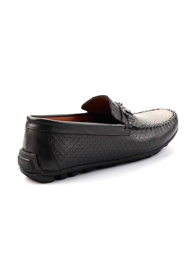 Bambi Siyah Leather Erkek Loafer Ayakkabı E01378000407 Siyah