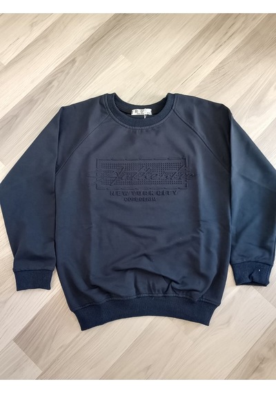 Modalı Çocuk Newyork City Rtr0003 Kabartma Baskılı Sweatshirt Pembe