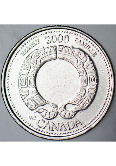 Kanada 25 Cent 2000 Hatıra-aile-üçüncü Milenyuma Giriş.