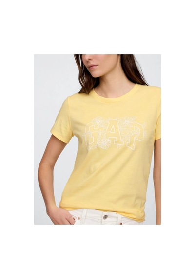 Kadın Gap Logo T-shirt Sarı