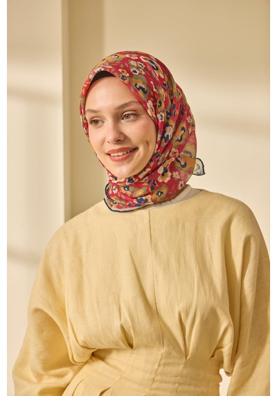 Silk Home Soft Eşarp 73090-06 Fuşya, Sisli Yeşil, Gece Mavi, Yanık Sarı
