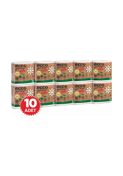 Ecco Green Kağıt Peçete 100 Lü 10 Adet Ekonomik Toplu Set Beyaz