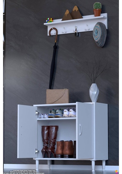 Aura Portmanto Vestiyer Ayakkabılık 1 Raf 2 Bölme 3 Kancalı Askılı Dar Alan Çok Amaçlı Dolap 85 Cm Aura Portmanto Vestiyer Ayakkabılık 1 Raf 2 Bölme 3 Kancalı Askılı Dar Alan Çok Amaçlı Dolap 85 Cm