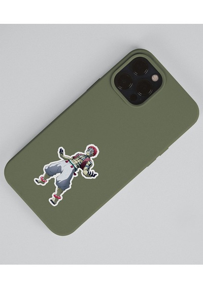 Kimetsu No Yaiba-demon Slayer Akaza -parlak Kağıt 2 Li Set Anime Sticker Çıkartma Beyaz