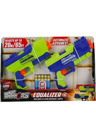 1062615 Air Warriors Equalizer 10 Mermili 2 Li Sünger Dart Atan Silah 21 Cm