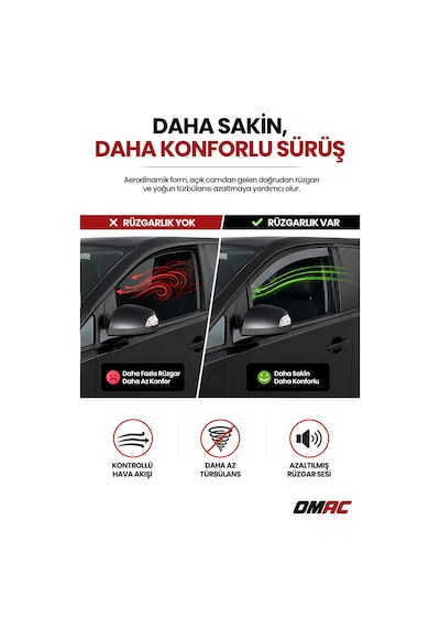 Vw Caddy 2020-2024 Arası Uyumlu Araca Özel Akrilik Cam Rüzgarlığı Koyu Duman 2 Parça Ön
