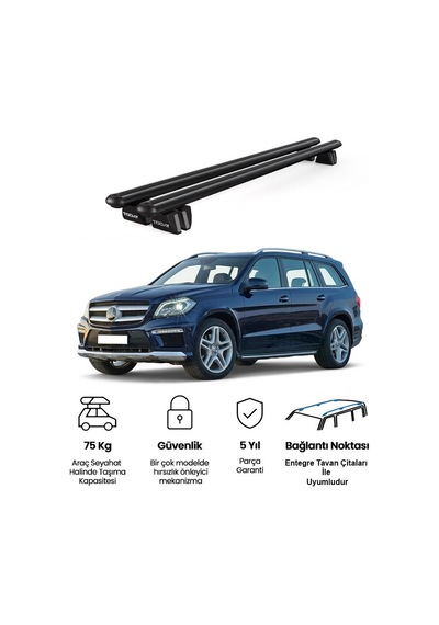 Pençe Mercedes-benz Gl Ara Atkı X166 2013-2016 Uyumlu Siyah Ara Atkı Port Bagaj Tavan Barı