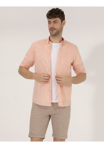 Pierre Cardin Erkek Turuncu Gömlek Desenli 50265119-vr051