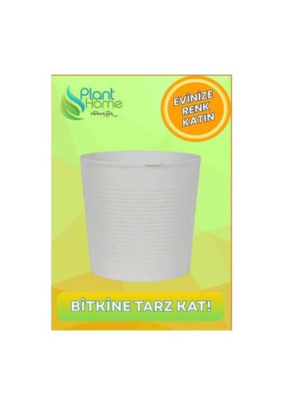 Gri 9.5 Litre Dekoratif Bitki Saksısı - Iç-dış Mekan Bitkileri Için Uygun Saksı