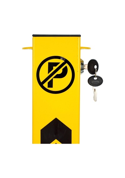 Kilitli Otopark Direği 75 cm, Park Bariyeri 2li Set-2452 - Sarı
