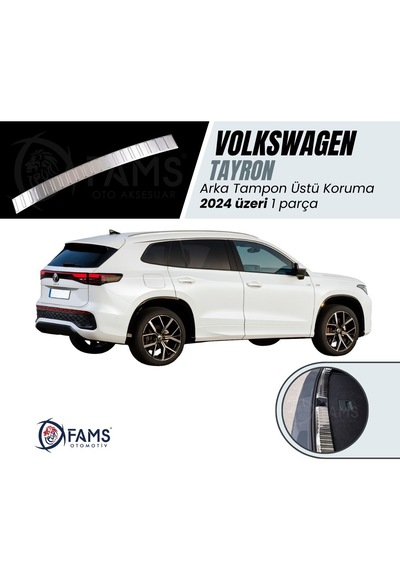 Vw Tayron Uyumlu Arka Tampon Üstü Koruma 2024 Üzeri P.çelik Taşlı