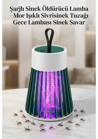 Bay Kullanışlı Mor Işıklı Sineksavar Lamba Şarjlı Tek Tuşlu Koruyucu Gövdeli Ürün Modeli Najmaddin