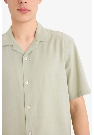 Defacto Relax Fit Polo Yaka Kısa Kollu Gömlek D9882ax25augn497 Yeşil