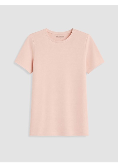 Lcw Everyday Pembe Bisiklet Yaka Dar Fit Kadın Tişört