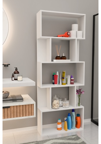 Lilly Banyo Dolabı Banyo Rafı Çok Amaçlı Dolap Beyaz