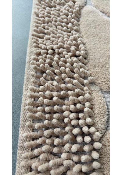 Pamukkent Yumuşacık, Süper Emici 2'li 100% Pamuk Ultra Lüks Banyo Paspası Seti, Cappuccino, 60x100 Cm Çok Renkli