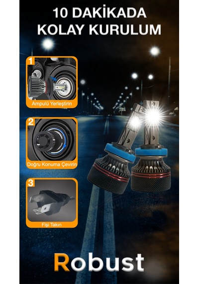 Robust Yeni Nesil Pro Lumınar H4 Led Xenon 12.000 Lumen 60 Watt