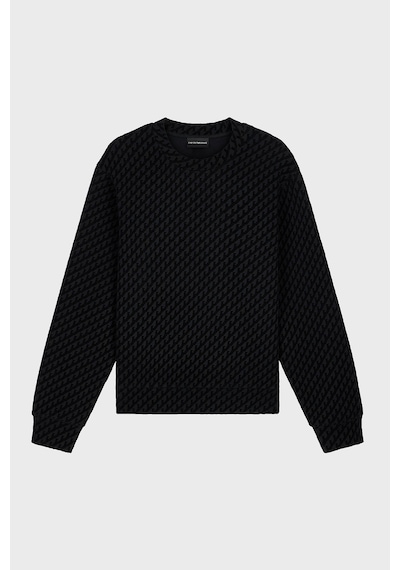Emporio Armani Tamamı Logolu Pamuklu Bisiklet Yaka Sweat Erkek Sweat Em006874 Af10013 Fc375 Siyah