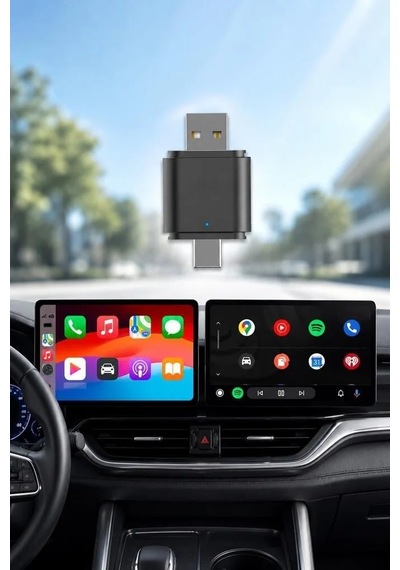 Premium Cihazı Otomobil Kablosuz Mini Araç Multimedya Dönüştürücü Adaptör Tab06 2ın1 Diğer